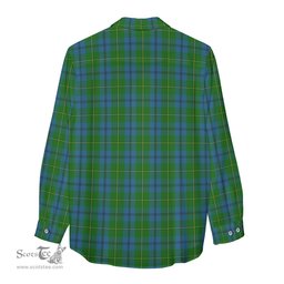 ScotsTee Shop Scottish Johnstone-Johnston Clan Crest Tartan Womens Long Sleeve Shirt
