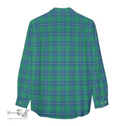 ScotsTee Shop Scottish Irvine Ancient Clan Crest Tartan Womens Long Sleeve Shirt