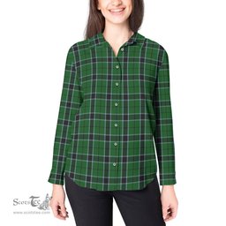 ScotsTee Shop Scottish Innes Hunting Clan Tartan Womens Long Sleeve Shirt