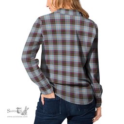 ScotsTee Shop Scottish MacDonald Dress Ancient Clan Tartan Womens Long Sleeve Shirt
