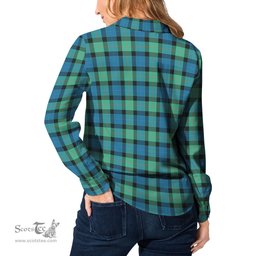 ScotsTee Shop Scottish Gunn Ancient Clan Tartan Womens Long Sleeve Shirt