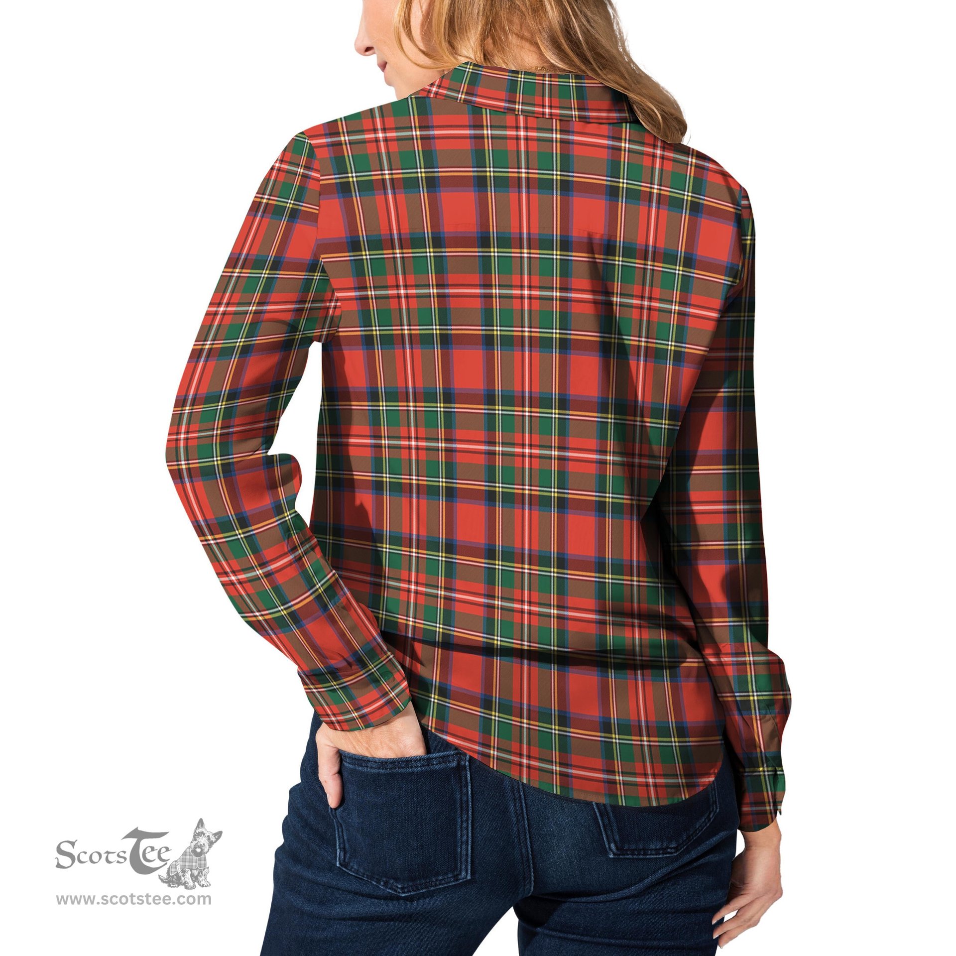 ScotsTee Shop Scottish Lyle Clan Tartan Womens Long Sleeve Shirt