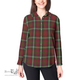 ScotsTee Shop Scottish Maguire Clan Tartan Womens Long Sleeve Shirt