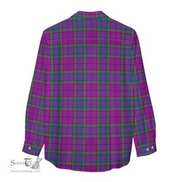 ScotsTee Shop Scottish Wardlaw Modern Clan Crest Tartan Womens Long Sleeve Shirt