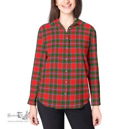 ScotsTee Shop Scottish Spens Modern Clan Tartan Womens Long Sleeve Shirt