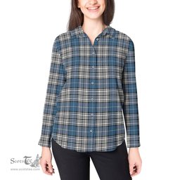 ScotsTee Shop Scottish Napier Modern Clan Tartan Womens Long Sleeve Shirt
