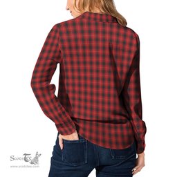 ScotsTee Shop Scottish MacIver Clan Crest Tartan Womens Long Sleeve Shirt