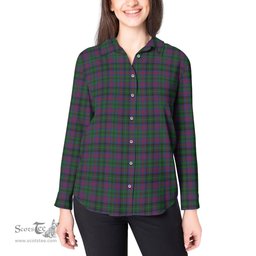 ScotsTee Shop Scottish MacLachlan Hunting Clan Tartan Womens Long Sleeve Shirt