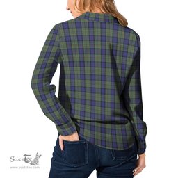 ScotsTee Shop Scottish MacLaren Clan Tartan Womens Long Sleeve Shirt