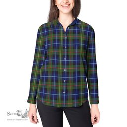 ScotsTee Shop Scottish Smith Modern Clan Tartan Womens Long Sleeve Shirt