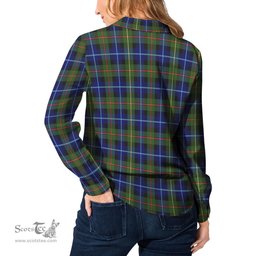 ScotsTee Shop Scottish Smith Modern Clan Tartan Womens Long Sleeve Shirt