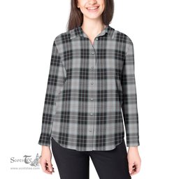 ScotsTee Shop Scottish MacRae Dress Clan Tartan Womens Long Sleeve Shirt