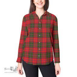 ScotsTee Shop Scottish Stewart of Appin Modern Clan Tartan Womens Long Sleeve Shirt