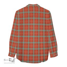 ScotsTee Shop Scottish Morrison Red Ancient Clan Crest Tartan Womens Long Sleeve Shirt