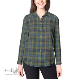 ScotsTee Shop Scottish MacLellan Ancient Clan Tartan Womens Long Sleeve Shirt
