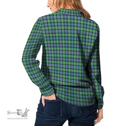 ScotsTee Shop Scottish Murray of Atholl Ancient Clan Crest Tartan Womens Long Sleeve Shirt