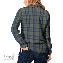 ScotsTee Shop Scottish MacNicol Hunting Clan Crest Tartan Womens Long Sleeve Shirt