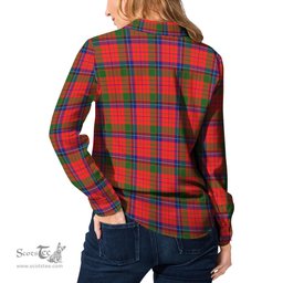 ScotsTee Shop Scottish MacNicol of Scorrybreac Clan Crest Tartan Womens Long Sleeve Shirt