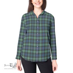 ScotsTee Shop Scottish MacKenzie Ancient Clan Tartan Womens Long Sleeve Shirt