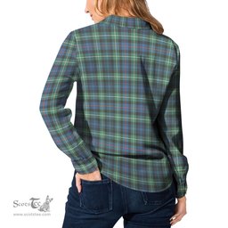 ScotsTee Shop Scottish MacKenzie Ancient Clan Tartan Womens Long Sleeve Shirt