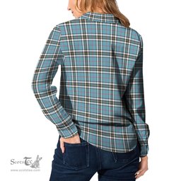 ScotsTee Shop Scottish Thomson Clan Crest Tartan Womens Long Sleeve Shirt