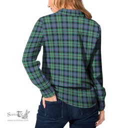 ScotsTee Shop Scottish Rose Hunting Ancient Clan Crest Tartan Womens Long Sleeve Shirt