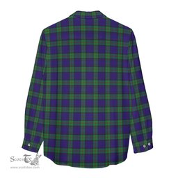 ScotsTee Shop Scottish MacKinlay Modern Clan Crest Tartan Womens Long Sleeve Shirt