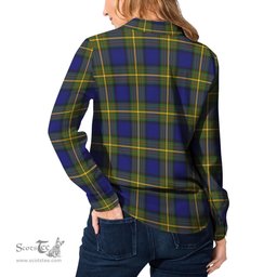 ScotsTee Shop Scottish Moore Clan Crest Tartan Womens Long Sleeve Shirt