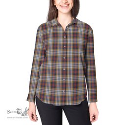 ScotsTee Shop Scottish MacInnes Ancient Hunting Clan Tartan Womens Long Sleeve Shirt