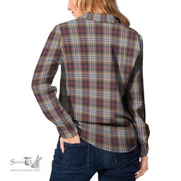 ScotsTee Shop Scottish MacInnes Ancient Hunting Clan Tartan Womens Long Sleeve Shirt