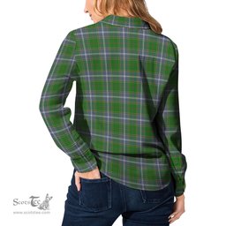 ScotsTee Shop Scottish Pringle Clan Tartan Womens Long Sleeve Shirt
