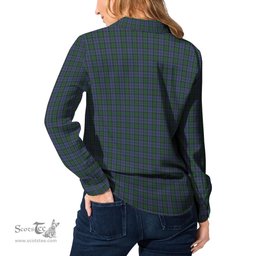 ScotsTee Shop Scottish Sutherland Clan Crest Tartan Womens Long Sleeve Shirt