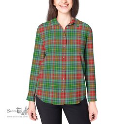 ScotsTee Shop Scottish Muirhead Clan Tartan Womens Long Sleeve Shirt