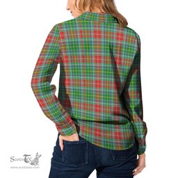 ScotsTee Shop Scottish Muirhead Clan Tartan Womens Long Sleeve Shirt