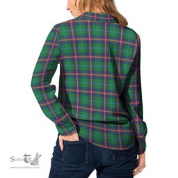 ScotsTee Shop Scottish Young Modern Clan Crest Tartan Womens Long Sleeve Shirt