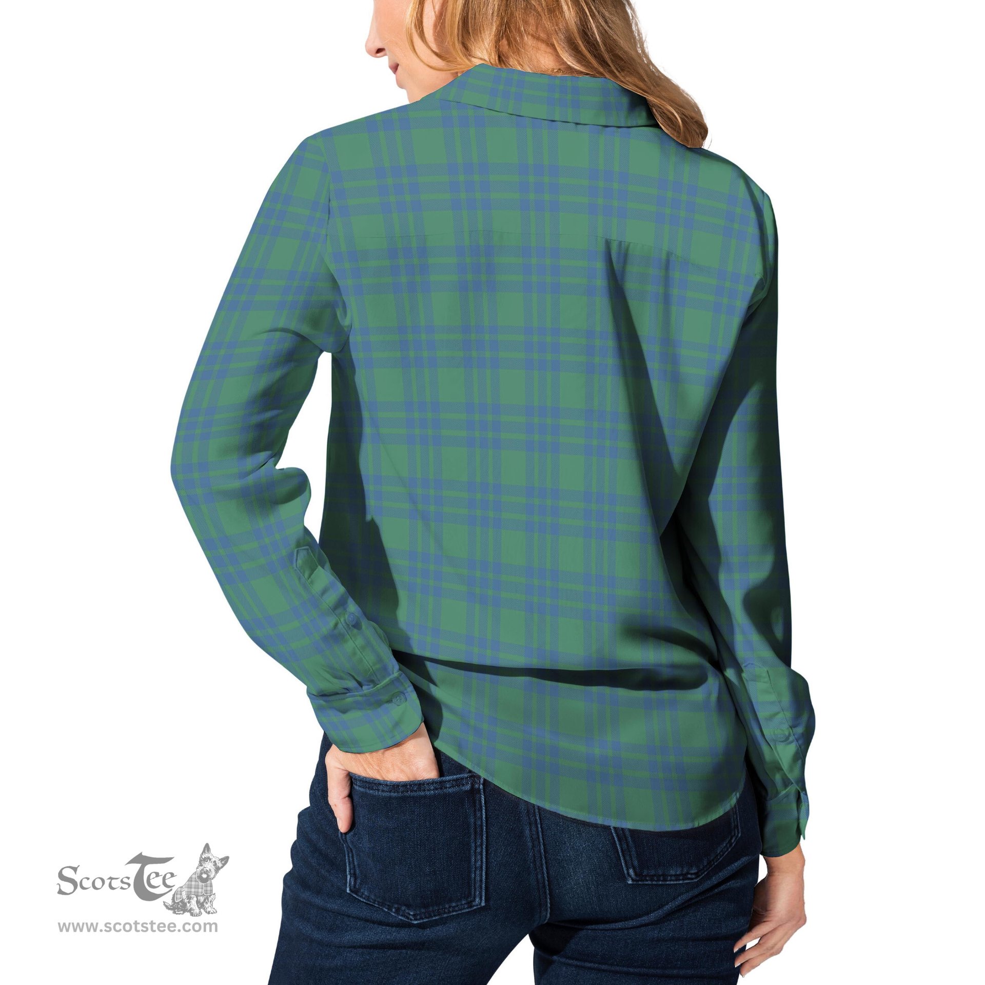 ScotsTee Shop Scottish Montgomery Ancient Clan Tartan Womens Long Sleeve Shirt