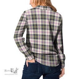 ScotsTee Shop Scottish MacPherson Dress Ancient Clan Crest Tartan Womens Long Sleeve Shirt