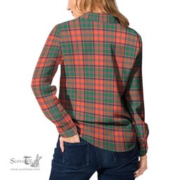 ScotsTee Shop Scottish Stewart of Appin Ancient Clan Crest Tartan Womens Long Sleeve Shirt
