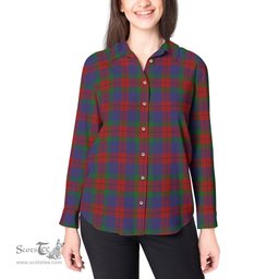 ScotsTee Shop Scottish Skene of Cromar Clan Tartan Womens Long Sleeve Shirt