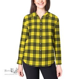 ScotsTee Shop Scottish MacLeod of Lewis Modern Clan Tartan Womens Long Sleeve Shirt
