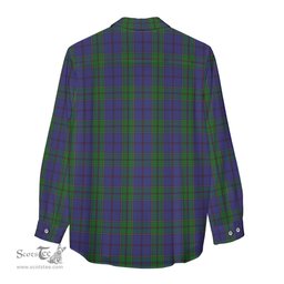 ScotsTee Shop Scottish Strachan Clan Crest Tartan Womens Long Sleeve Shirt