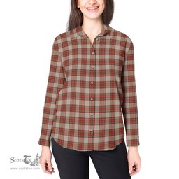 ScotsTee Shop Scottish McBrayer Dress Clan Tartan Womens Long Sleeve Shirt