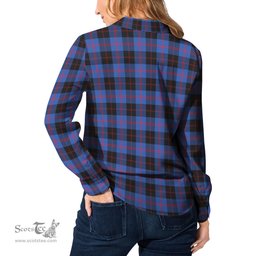 ScotsTee Shop Scottish Maule Clan Crest Tartan Womens Long Sleeve Shirt