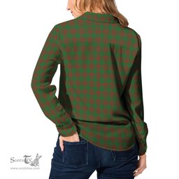 ScotsTee Shop Scottish Menzies Clan Tartan Womens Long Sleeve Shirt