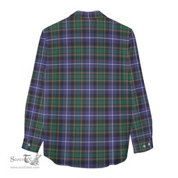 ScotsTee Shop Scottish MacRae Hunting Modern Clan Tartan Womens Long Sleeve Shirt