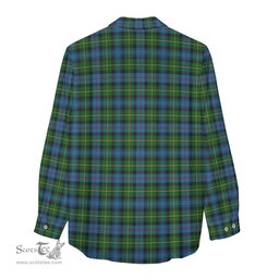 ScotsTee Shop Scottish MacLeod of Skye Clan Tartan Womens Long Sleeve Shirt