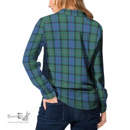 ScotsTee Shop Scottish MacThomas Clan Tartan Womens Long Sleeve Shirt