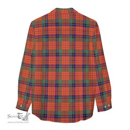 ScotsTee Shop Scottish Nicolson Ancient Clan Crest Tartan Womens Long Sleeve Shirt