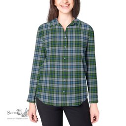 ScotsTee Shop Scottish MacNeil Dress Clan Tartan Womens Long Sleeve Shirt