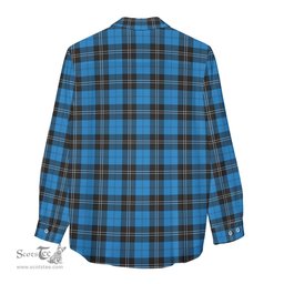 ScotsTee Shop Scottish Ramsay Blue Ancient Clan Crest Tartan Womens Long Sleeve Shirt